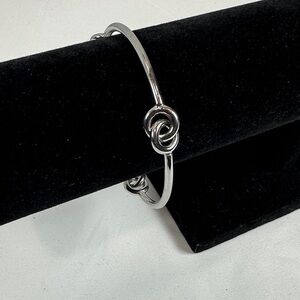 Elegant Silver Tone Knot Bracelet